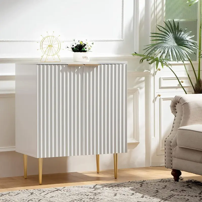 SICOTAS Sideboard Buffet Storage Cabinet with Adjustable Shelves - N/A