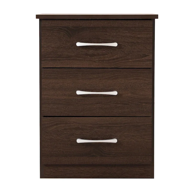3-Drawer Wooden Nightstand