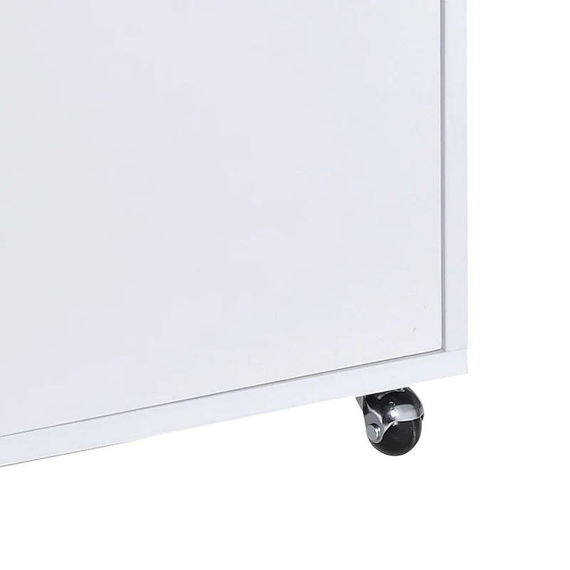 Handela White High Gloss File Cabinet with 3 Drawers