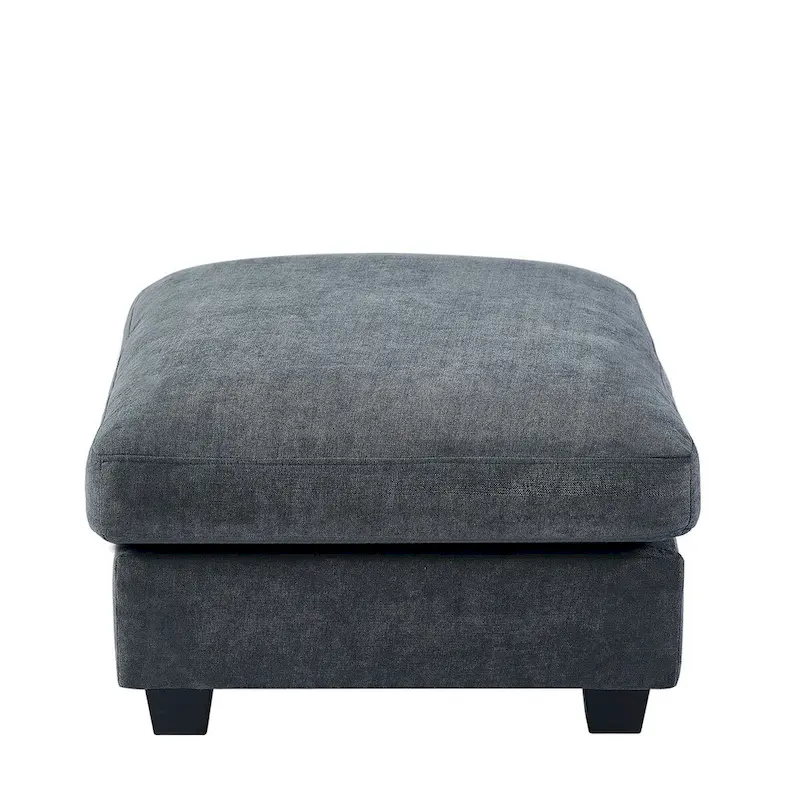 Modern Convertible Large L-shaped Feather Filled Sectional Sofa with Reversible Chaise - 129.9W x 72D x 31.5H