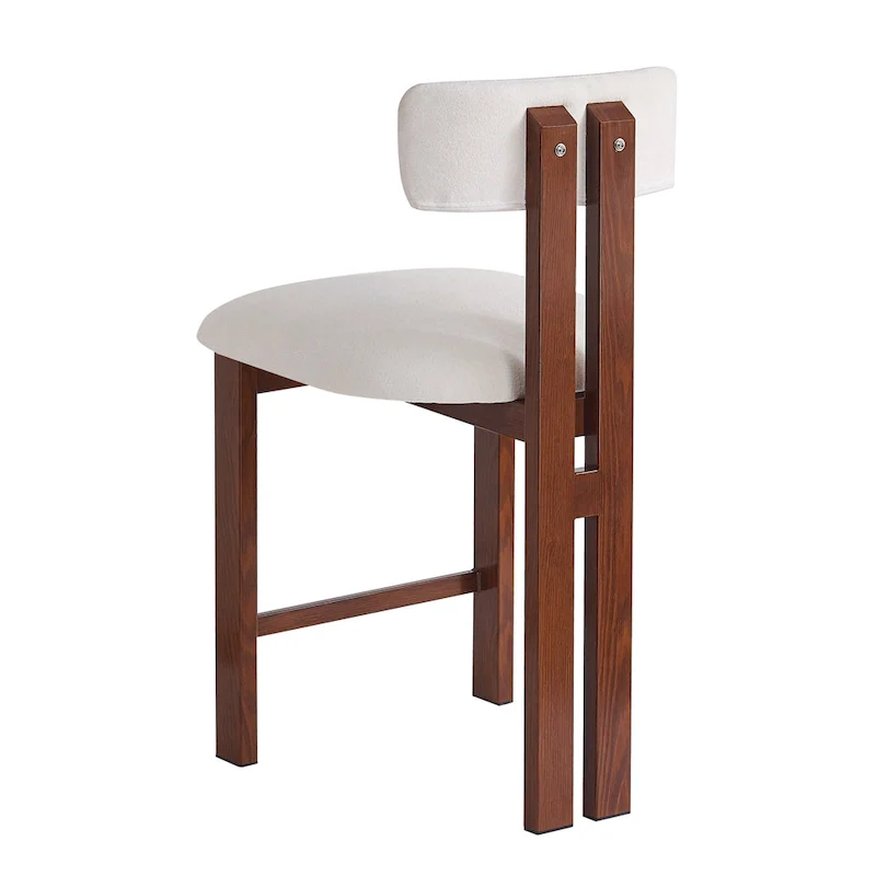 Roomfitters 26.5 Round Upholstered Counter Stools, Set of 2 Low Back Bar Chairs with Black Metal Frame