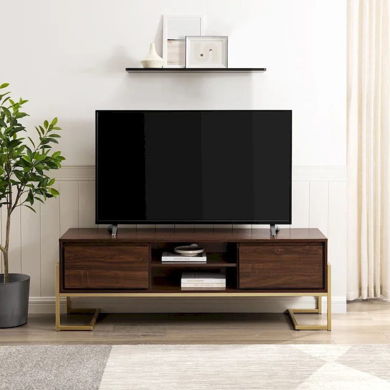 Middlebrook Contemporary Metal-Base 2-Drawer TV Stand