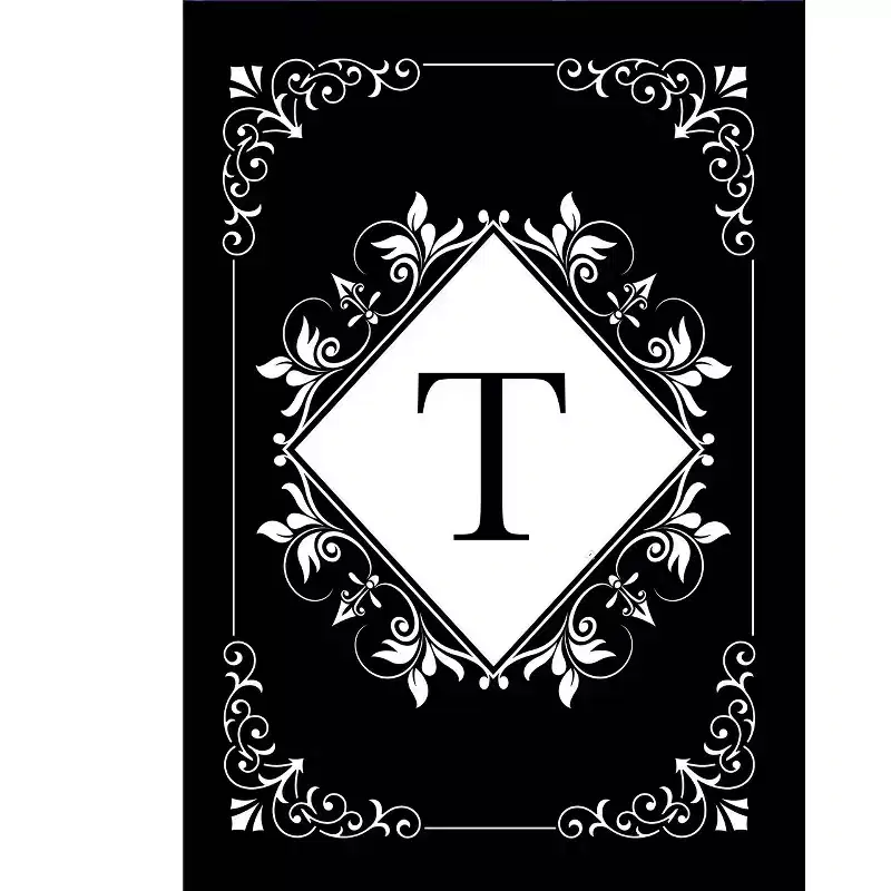 Briarwood Lane Double Sided House Flag 40x28 For Outdoor Black and White Monogram T House Flag