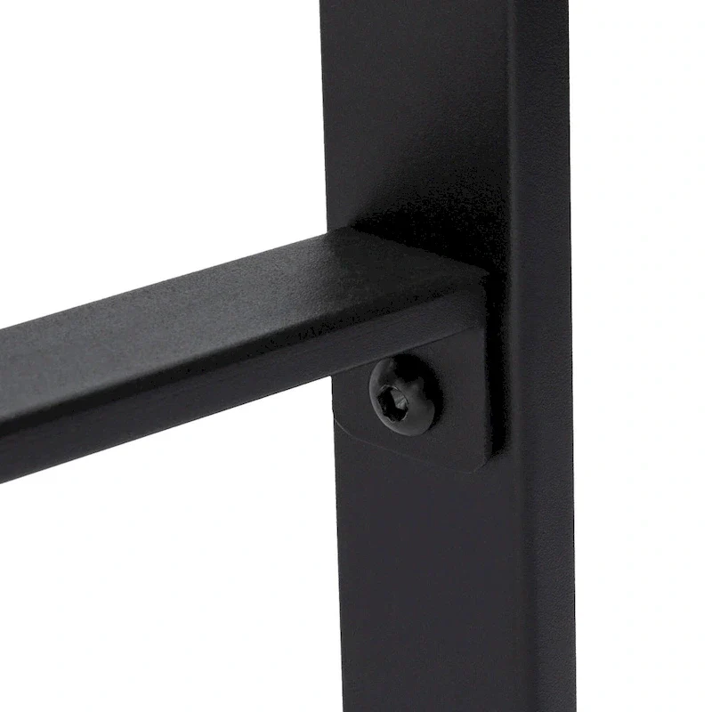 Glitzhome Industrial Wood Top Adjustable Swivel Round Pub Bar Table