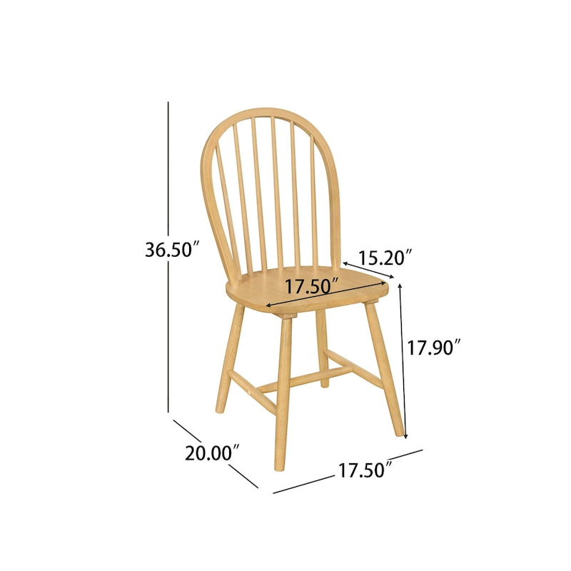 Declan Farmhouse High Back Spindle Dining Chairs (Set of 2) by Christopher Knight Home - 36H