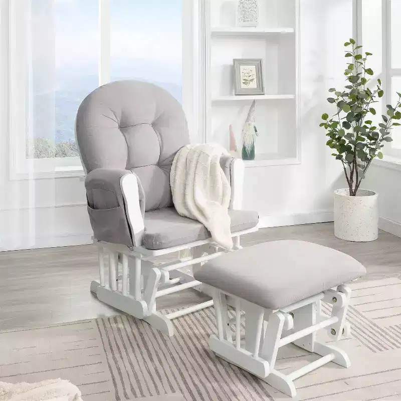 Home Imports Emporium Nursery Glider and Ottoman Set for Breastfeeding & Relaxation