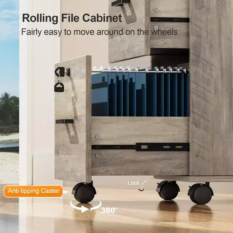 Karl Home | 15.7'' Wide 2 -Drawer Mobile File Cabinet