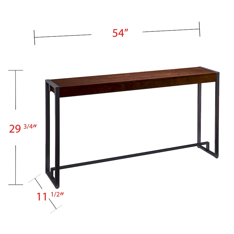 SEI Furniture Macen Modern Narrow Industrial Console Table