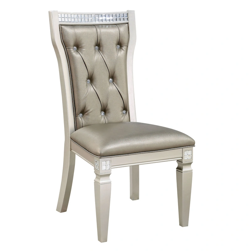 Medlee Glam Grey Wood 7-Piece Dining Table Set by Furniture of America