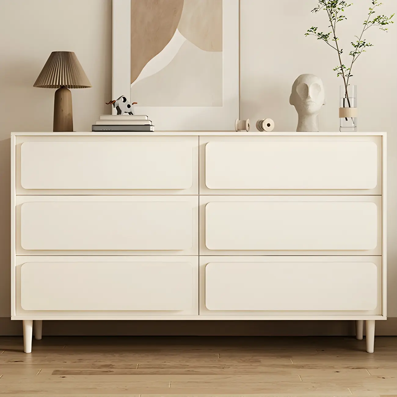 Modern White Wood Dressers & Chests with Soft Close Drawers