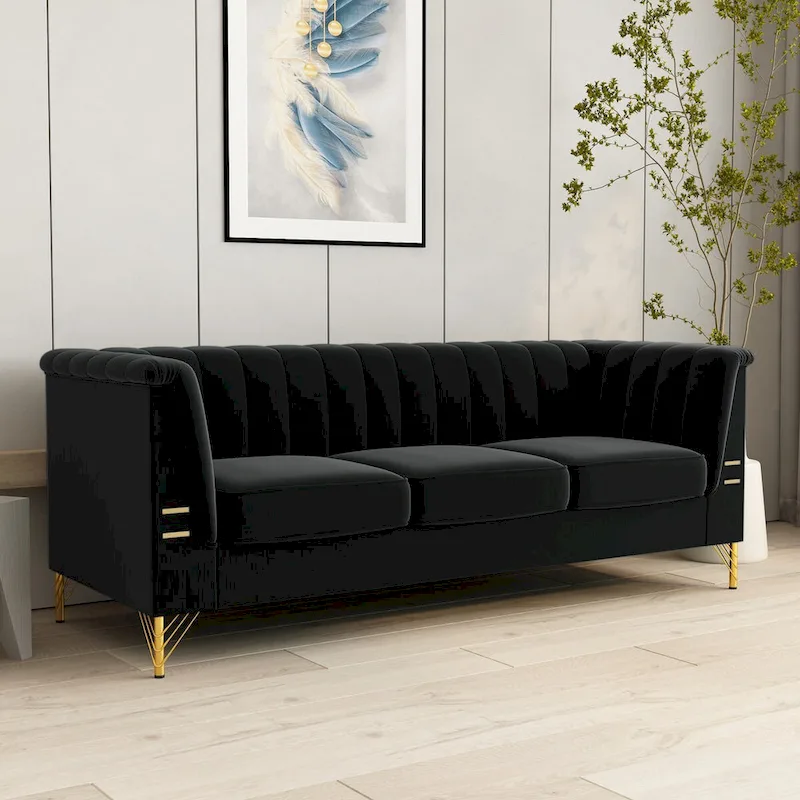 82.67  W Velvet Sofa