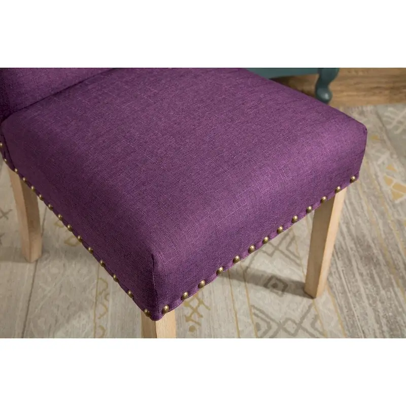 Roundhill Furniture Mod Urban Solid Wood Upholstered Parson Chairs (Set of 2)