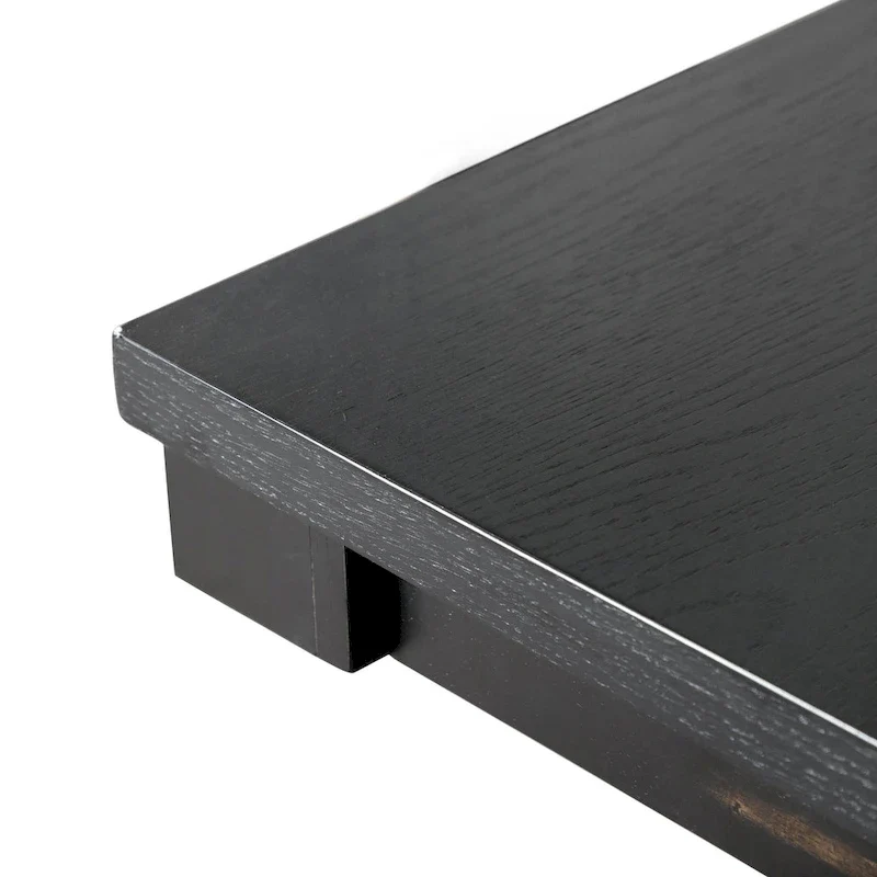 Furniture of America Kieran Farmhouse Black 79-inch Solid Wood Dining Table