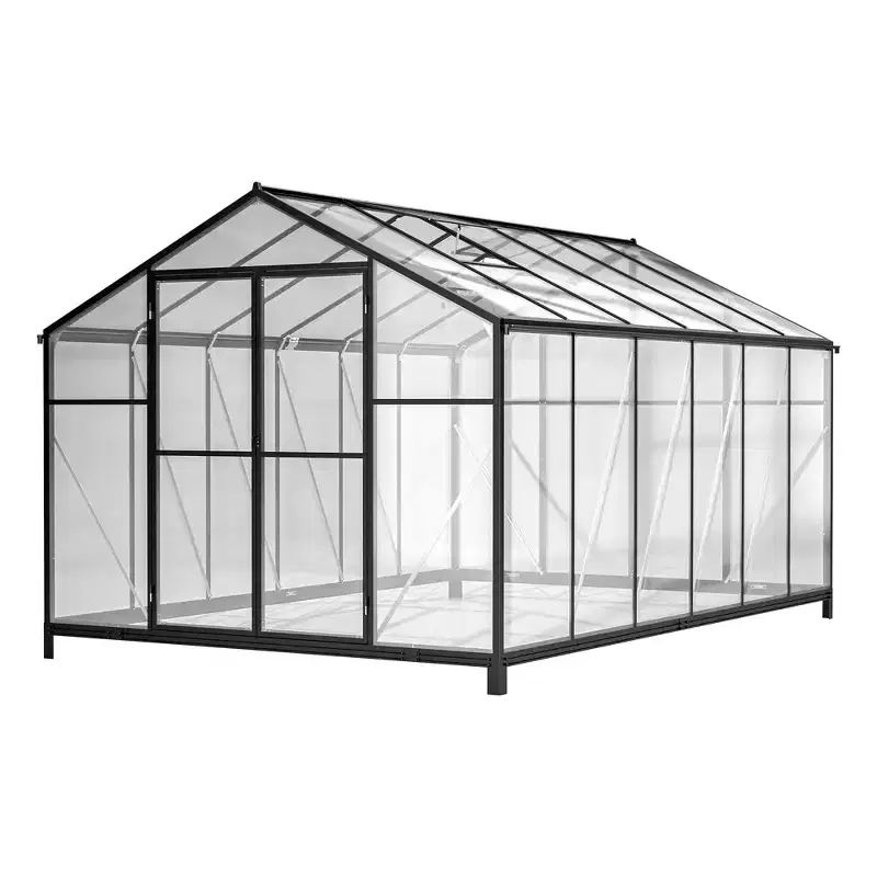 Mondawe 8'x12' Walk-In Greenhouse,Heavy-Duty Polycarbonate Garden Greenhouse