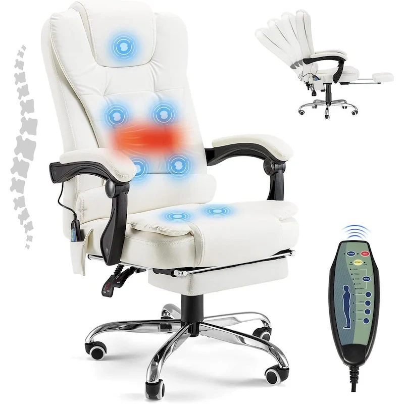 AECOJOY Heated Executive Office Chair w/ Massage &Adjustable Height