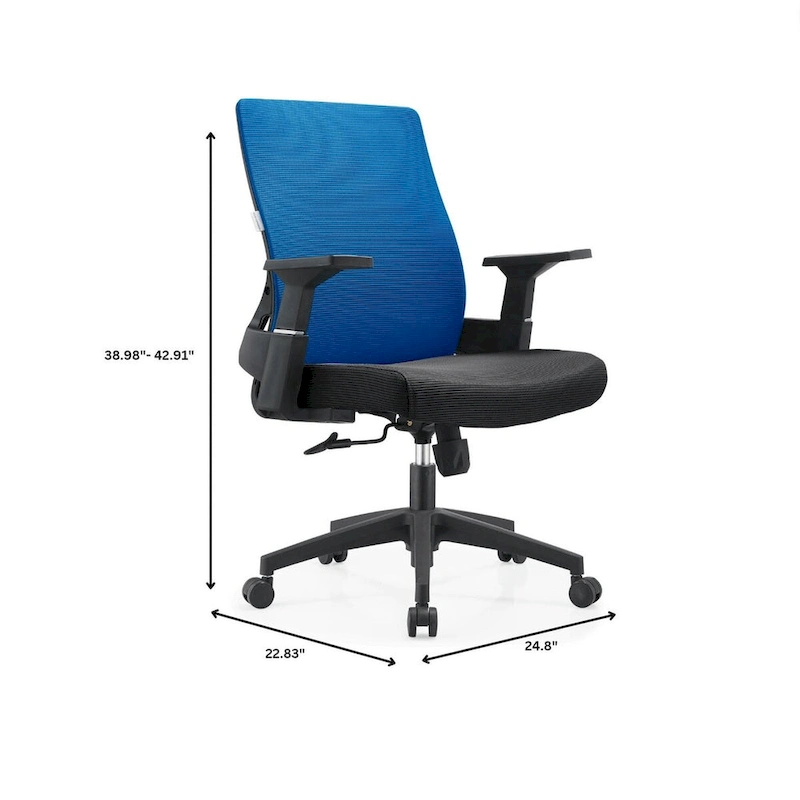 Adjustable Mid-Back Office Chair with 360-Degree Swivel and Tilt Brio Series by LeisureMod