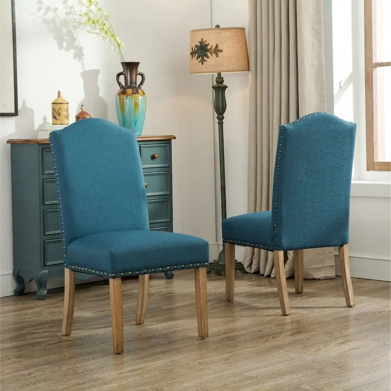 Roundhill Furniture Mod Urban Solid Wood Upholstered Parson Chairs (Set of 2)