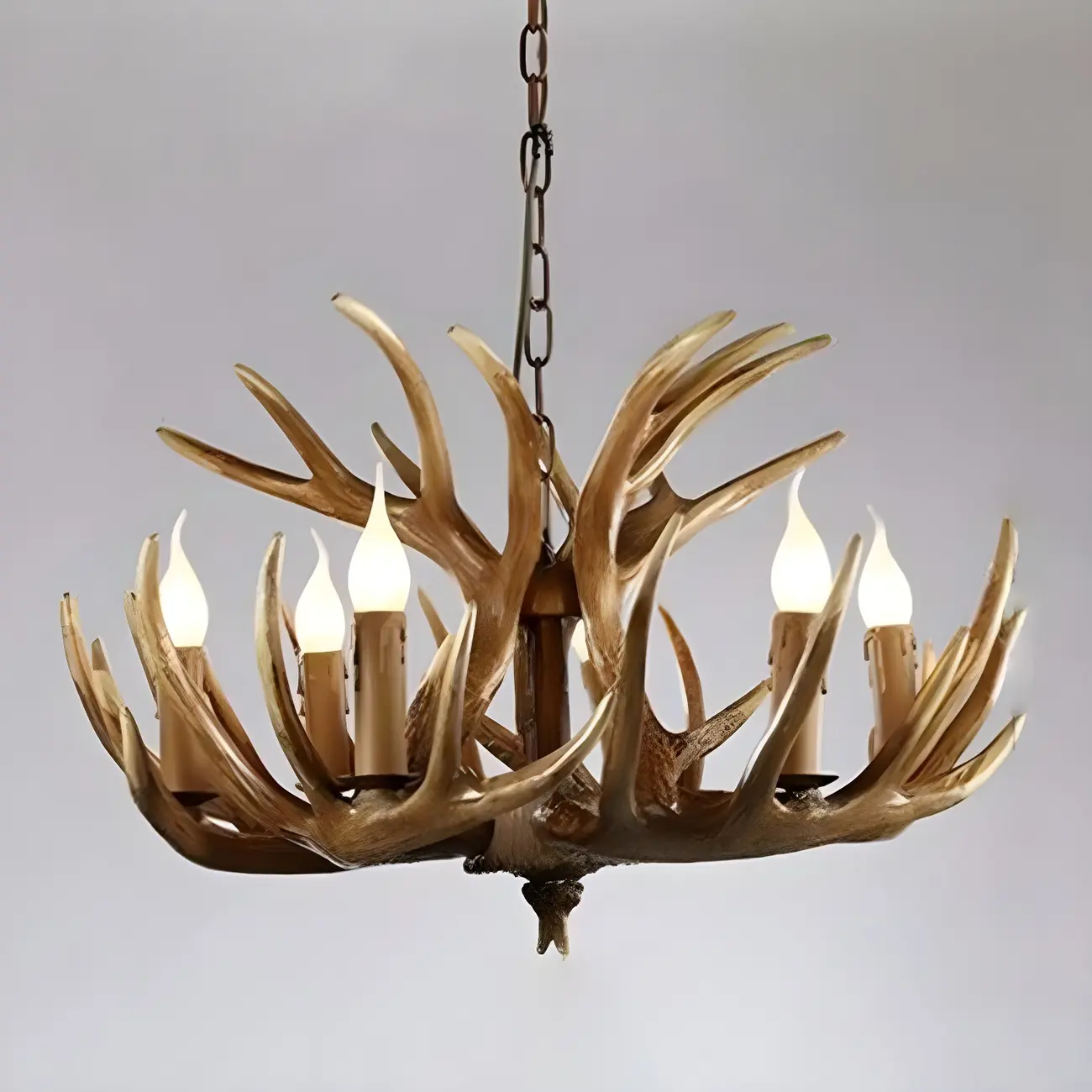 Rustic Large Antler Candelabra Chandelier with 2 Tiers