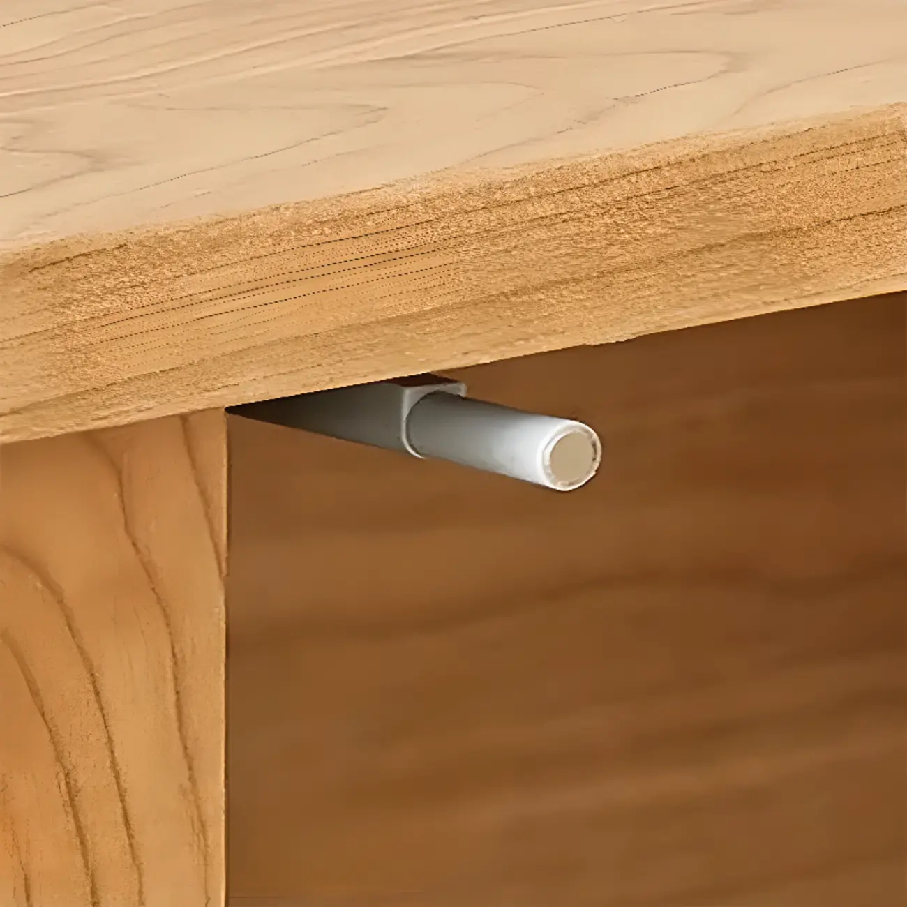 Scandinavian Brown Wood Cabinet TV Stand with Adjustable Shelf