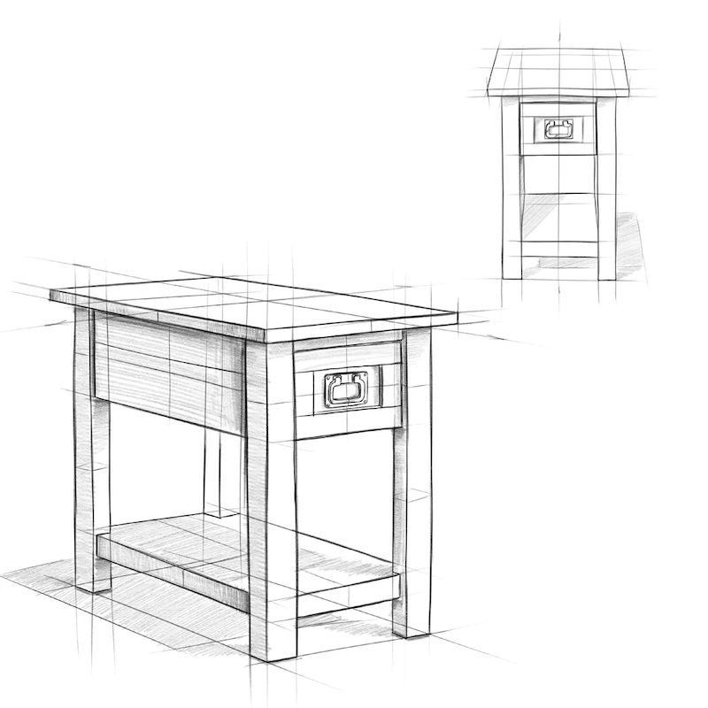 WYNDENHALL Garret SOLID ACACIA WOOD 14 inch Wide Rectangle Rustic Narrow Side Table - 14  W x 24  D x 20  H