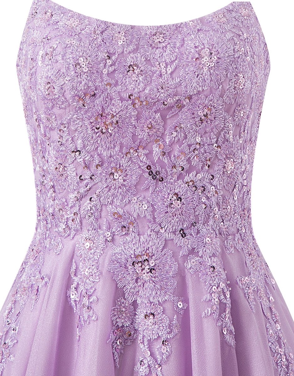 Navy Blue A-line Chiffon Short Homecoming Dress