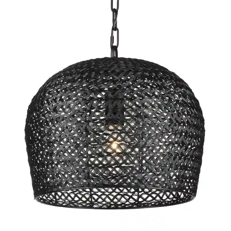 Currey & Company Piero Black Pendant - 13.5 h x 16 dia