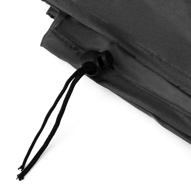 Unique Bargains Dustproof Fire pit stove Dust Cover 33.46x33.46x15.75 Black 1 Pc