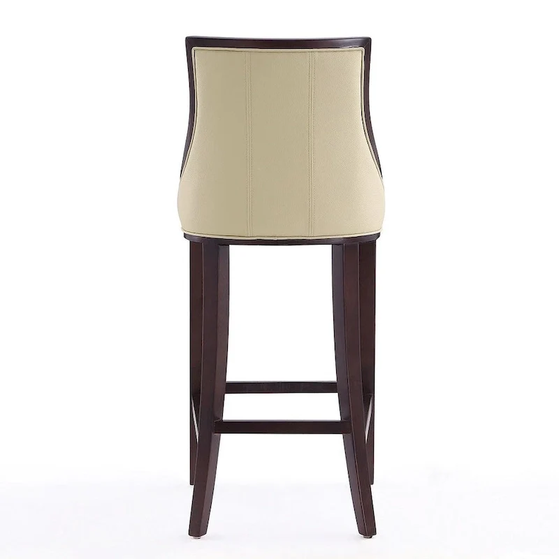 45 in. Walnut Beech Wood Bar Stool (Set of 2)