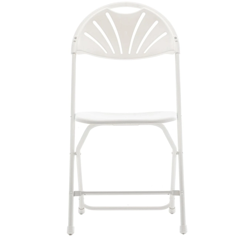 BTEXPERT White Plastic Folding Chair Steel Frame Commercial High Capacity Event Chair Lightweight Wedding Party Set of 6