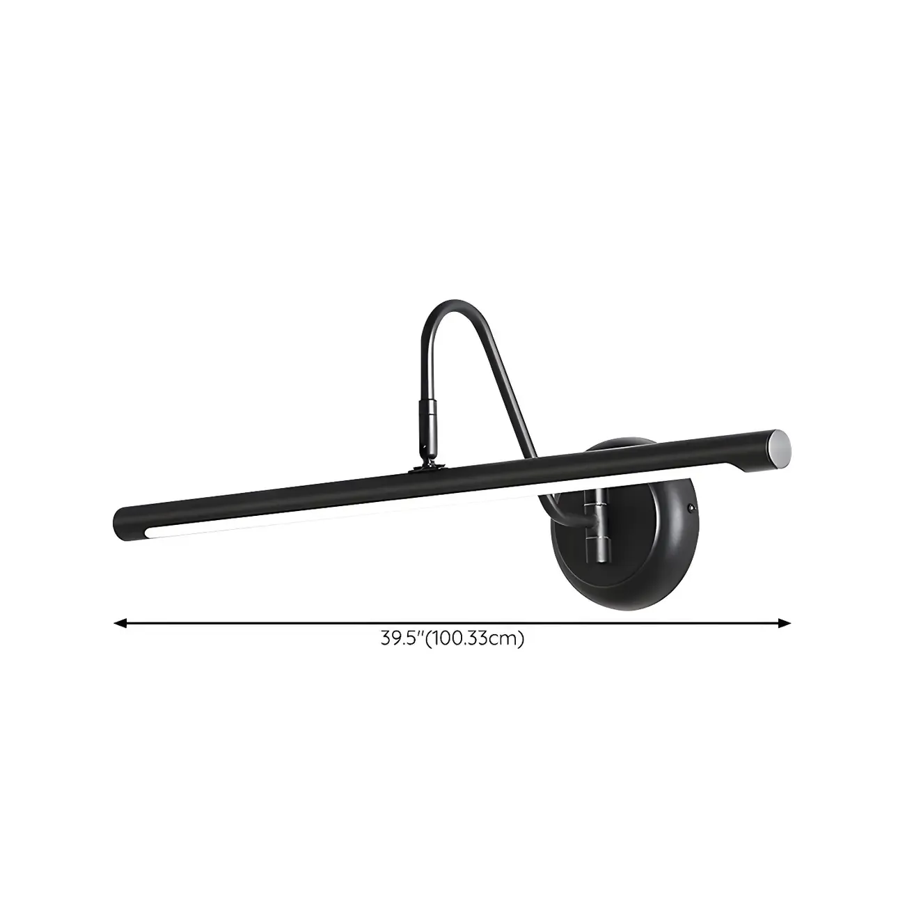 Wall-Mounted Linear Black Bathroom LED Vanity Light