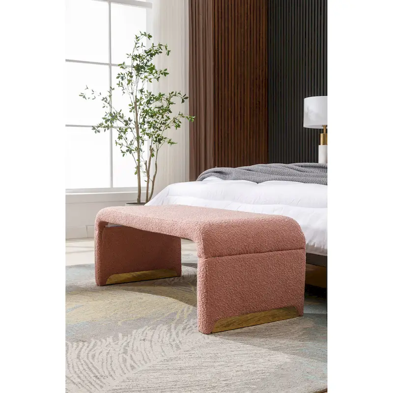 Bench With Gold Metal Legs