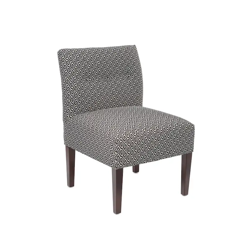 Samantha Transitional Button Tufted Slipper Chair