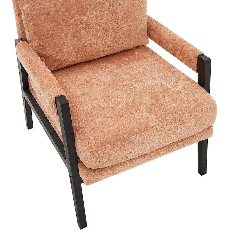 Roundhill Furniture Kelly Mid-Century Modern Chenille Upholstered Accent Armchair