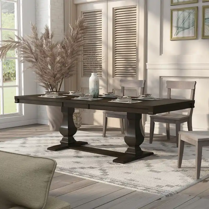 The Gray Barn Ruddy Road Espresso 94-inch Wood Expandable Dining Table