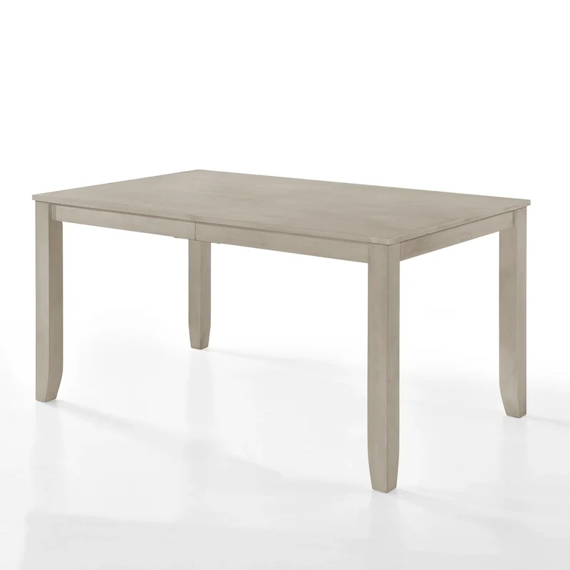 Rectangular Dining Table with Rubber Wood Legs – Antique Grey / HK Wenge, Minimalist, Seats 6