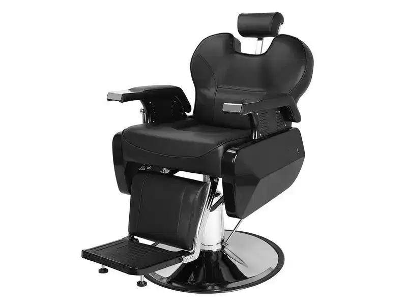Karl Home Black Classical Style Heavy Duty Hydraulic Reclining Barber Chair