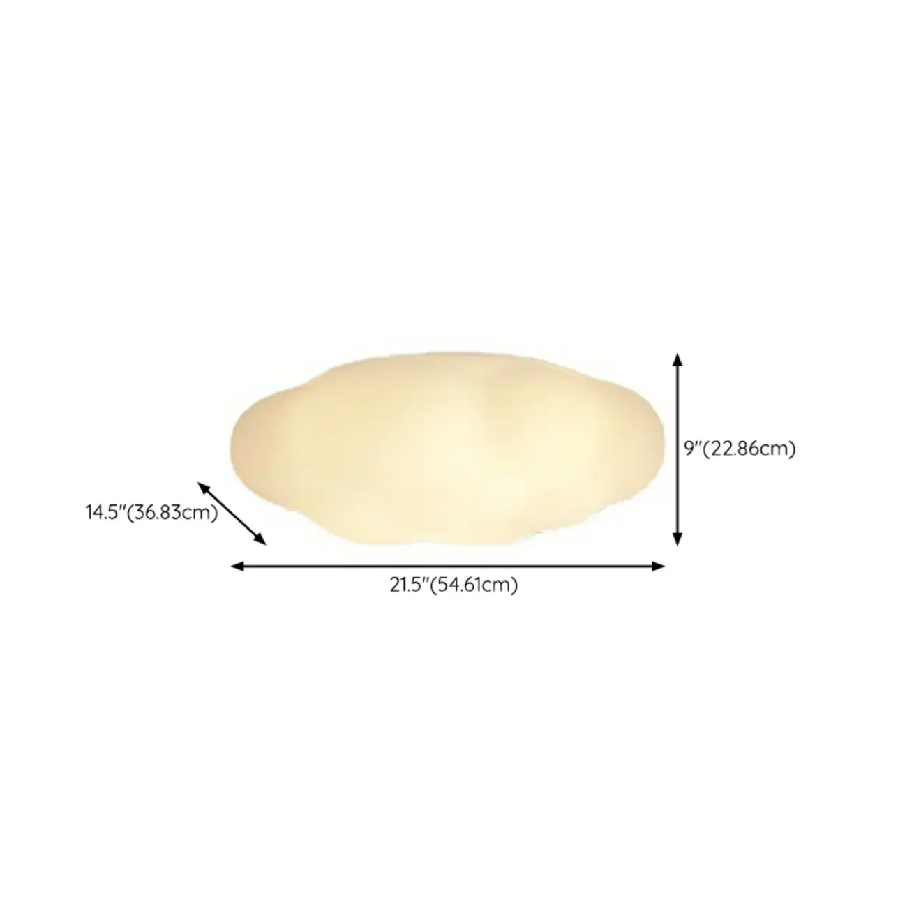 Modern Cloud Shape LED Flush Ceiling Light 3-Gear Dimming