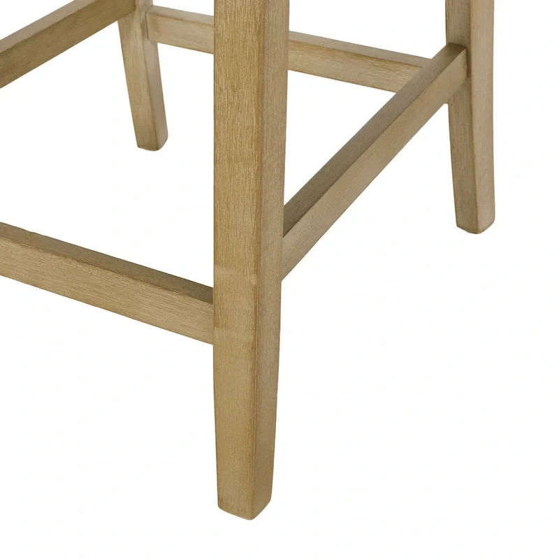 Fabric and Rubberwood 26-Inch Counter Stool