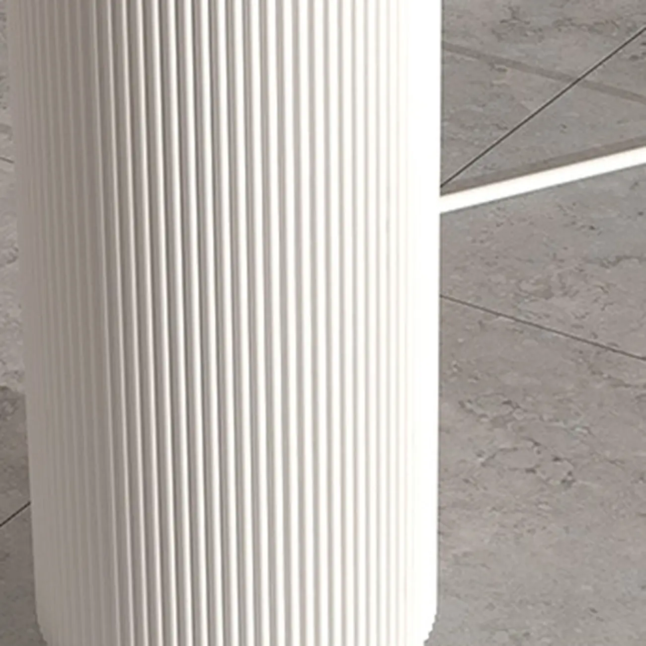 Modern White Slate Asymmetrical Bar Tables