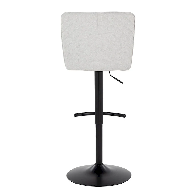 Adjustable Swivel Bar Stool, Set of 2 – Fabric/Faux Leather, Gold/Chrome/Black Metal