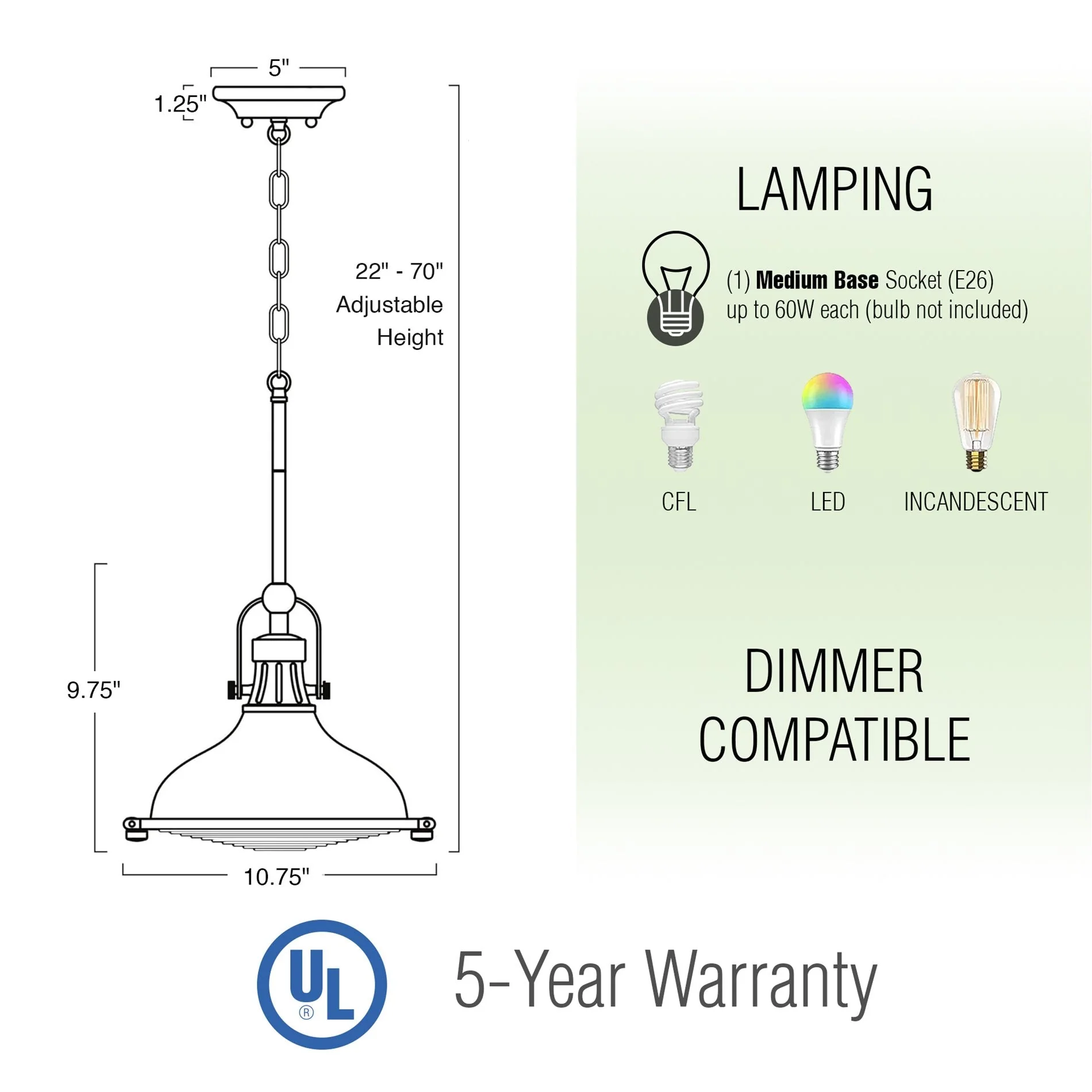 Beacon 11 Industrial Farmhouse Pendant Light