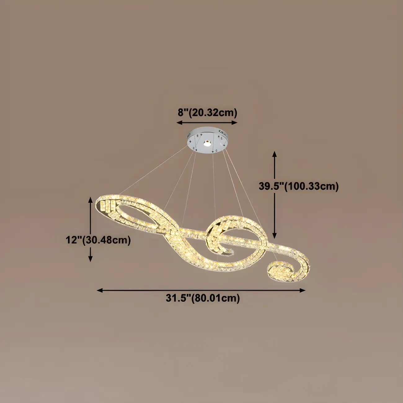 Artistic Modern Crystal 2-Light Island Pendant Light