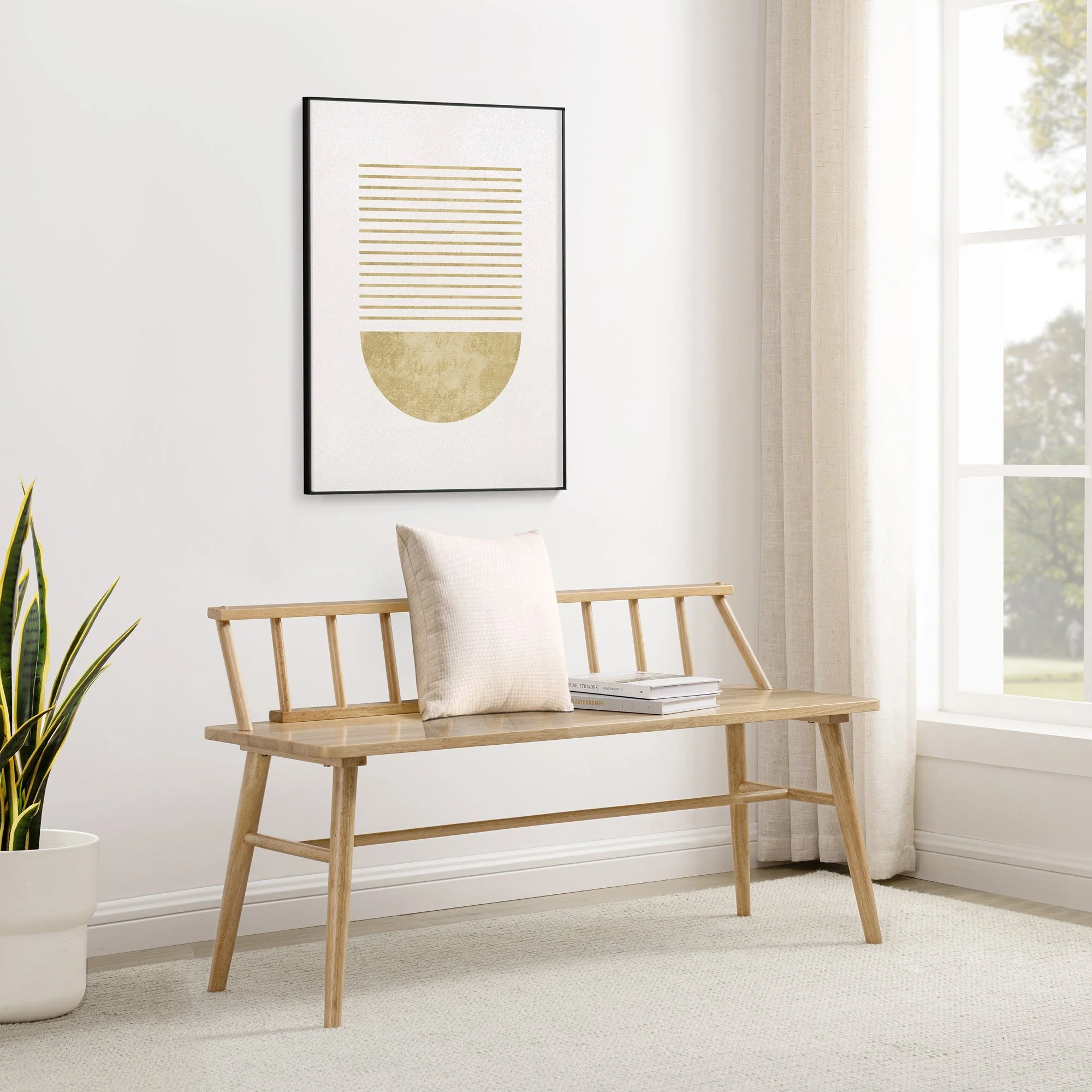 Walker Edison Spindle 47 Low Back Bench