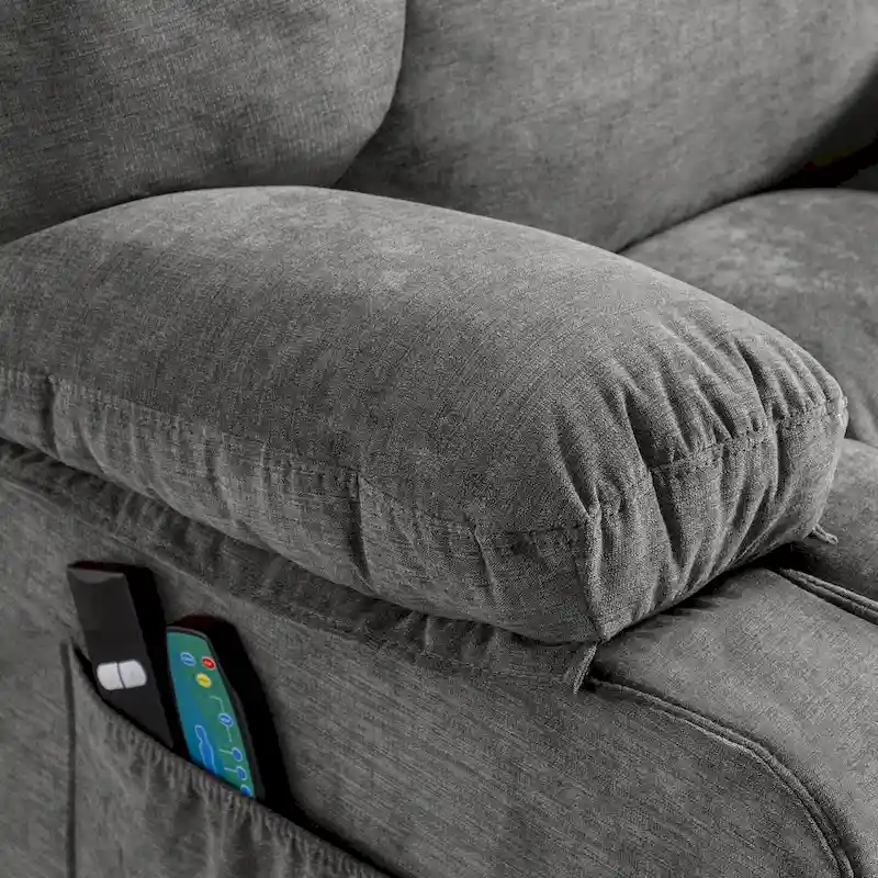 Power Lift Recliner with Heat, Massage, USB Charging – Blue