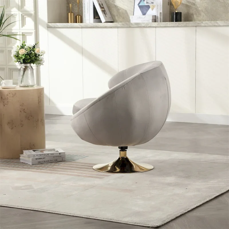 360 Degree Swivel Cuddle Barrel Accent Chairs, Round Armchairs