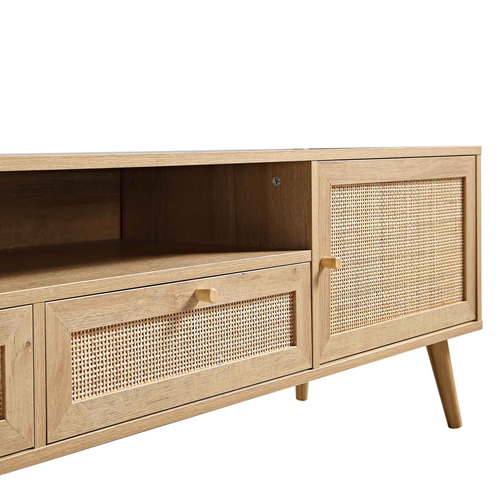 Woven Rattan 79in. Wide TV Unit, Natural
