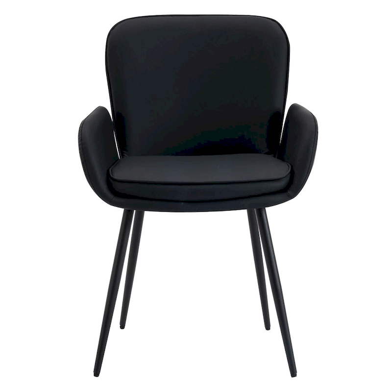 Set of 4 Cat-Scratch Resistant Dining Chairs with Gold Metal Legs