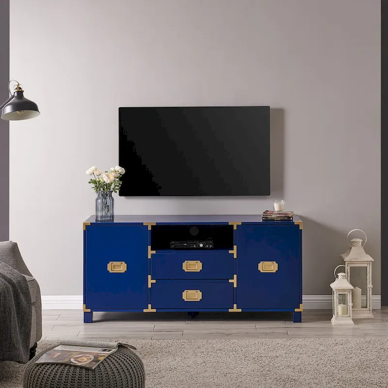 Mid-Century Modern TV Stand Media Console TV Entertainment Center with 2 Storage Cabinets Television Stands for Living Room
