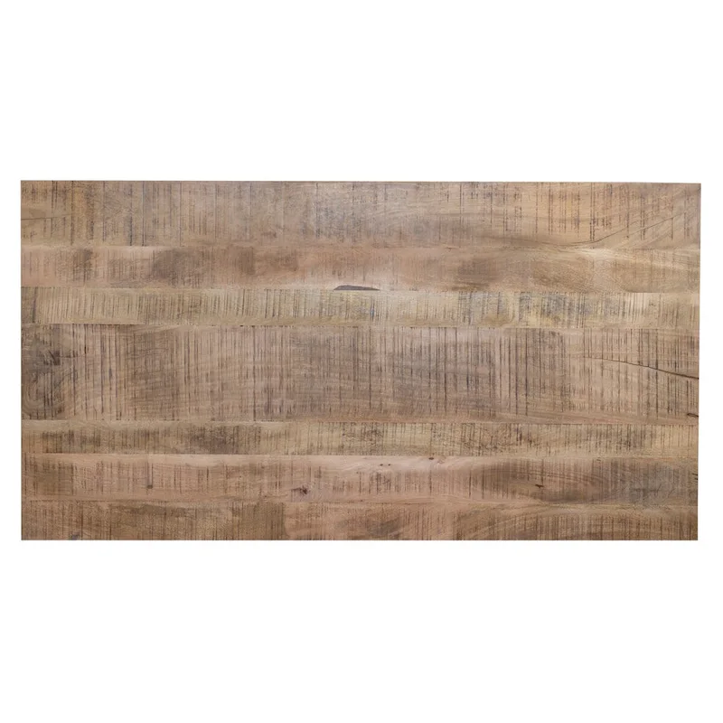 RRI Goods Sophisticated Dining Rectangle Table with Mango Wood Top and Metal Spider Leg Design, 63-Inch