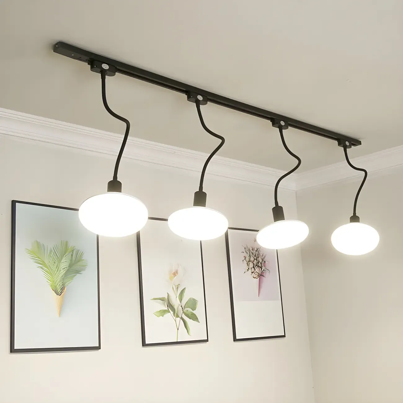 5-Light Modern LED Track Lighting with Adjustable Head